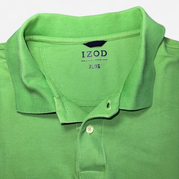 NWOT - IZOD Green Men's Polo Shirt - Picture 2 of 6